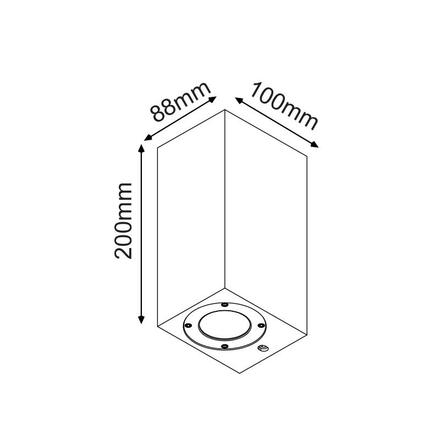 ACA Lighting Garden Wall venkovní nástěnné svítidlo MK0532SB