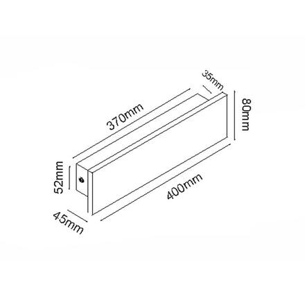 ACA Lighting venkovní nástěnné lineární svítidlo LED 12W 660lm 230V 3000K RA80 IP65 30.000h černá beton MK063400B