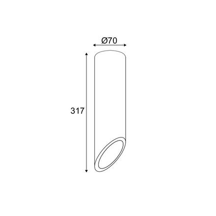 ACA Lighting stropní svítidlo 1XGU10 černý beton D7XH32CM FALTSO MK151S32B