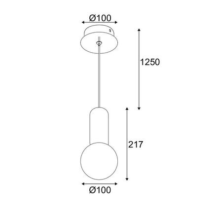 ACA Lighting závěsné svítidlo 1xG9 přírodní beton D22XH45CM VENUS MK421P10G