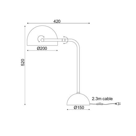 ACA Lighting Vintage stolní svítidlo ML306061T