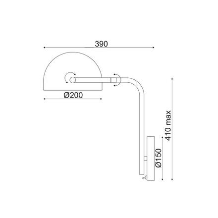 ACA Lighting Vintage nástěnné svítidlo ML306061W