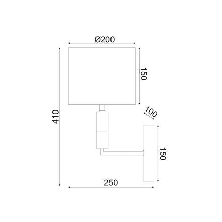 ACA Lighting Textile nástěnné svítidlo ML306411WS