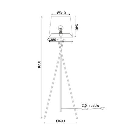 ACA Lighting Prim stojanové svítidlo ML307211FW