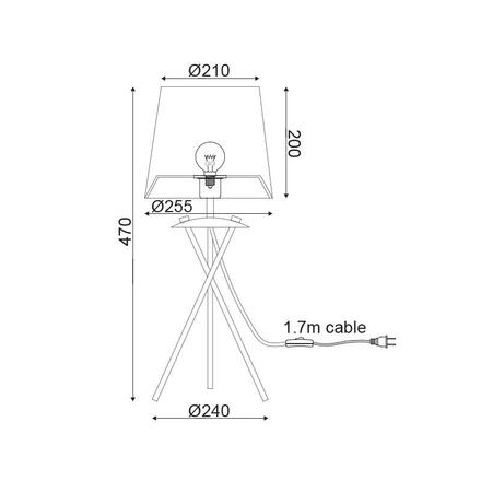 ACA Lighting Prim stolní svítidlo ML307211TB