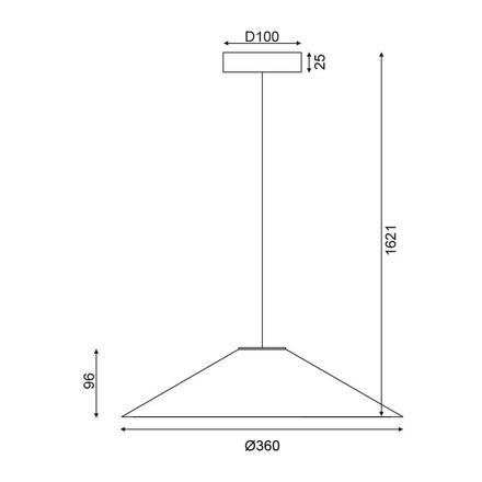 ACA Lighting závěsné svítidlo 1X GX53 ořech dřevo D36XH160CM NAIROBI MQ13P136WW