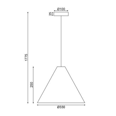 ACA Lighting závěsné svítidlo 1X E27 ořech dřevo D33XH180CM NAIROBI MQ18P133WW