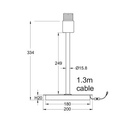 ACA Lighting Mix&Match stolní svítidlo bez stínítka MT15018CHB