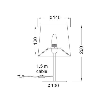 ACA Lighting Floor&Table stolní svítidlo MT3000W