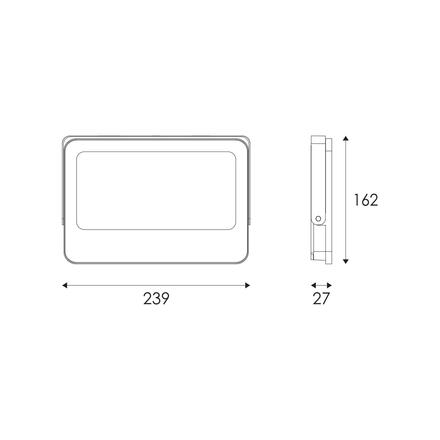 ACA Lighting LED SMD černý reflektor 100W 3CCT 10000lm 185-265V Ra80 IP66 N100CCT