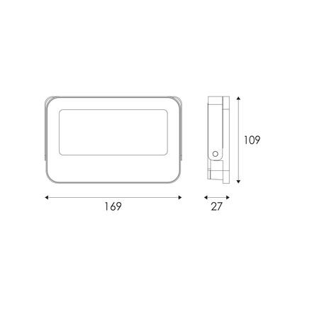 ACA Lighting LED SMD černý reflektor 30W 3CCT 3000lm 185-265V Ra80 IP66 N30CCT