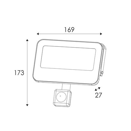 ACA Lighting LED SMD bílý reflektor s pohybovým čidlem 30W 3CCT 3000lm 185-260V Ra80 IP66 N30CCTWS