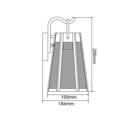 ACA Lighting Garden Wall venkovní nástěnné svítidlo NYX1WPPS