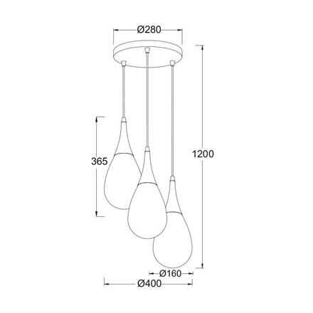 ACA Lighting Avantgarde závěsné svítidlo OD53423RBK
