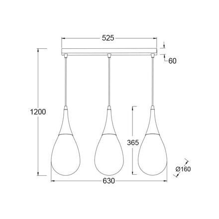ACA Lighting Avantgarde závěsné svítidlo OD53423SBK