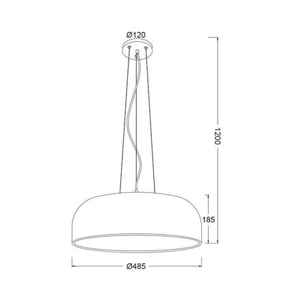ACA Lighting Avantgarde závěsné svítidlo OD5390MB