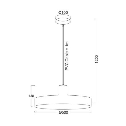 ACA Lighting Prim závěsné svítidlo OD5392MBK