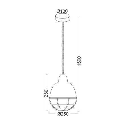 ACA Lighting Vintage závěsné svítidlo OD5399