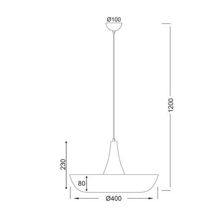 ACA Lighting Prim závěsné svítidlo OD5435WH