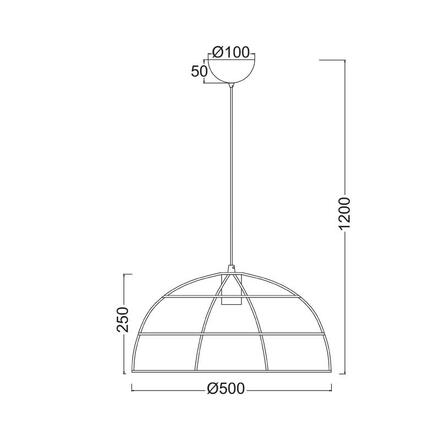 ACA Lighting Vintage závěsné svítidlo OD543650