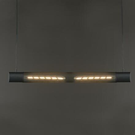 ACA Lighting závěsné svítidlo 2XE27 černá kov 72X6XH120CM ALCATRAZ OD602P72BK