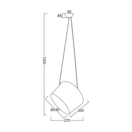 ACA Lighting Style závěsné svítidlo OD8002RB
