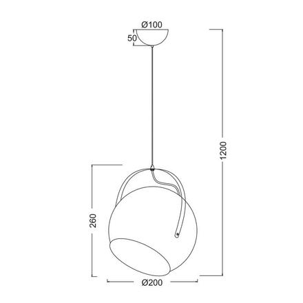 ACA Lighting Prim závěsné svítidlo OD8067CG