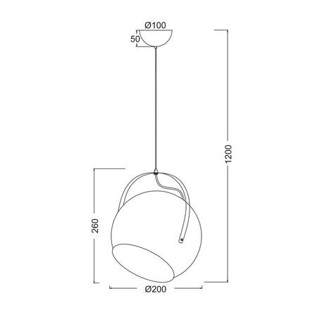 ACA Lighting Prim závěsné svítidlo OD8067CG