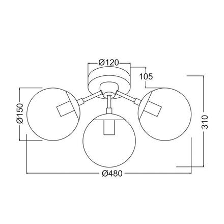 ACA Lighting Vintage nástěnné a stropní svítidlo OD807003C