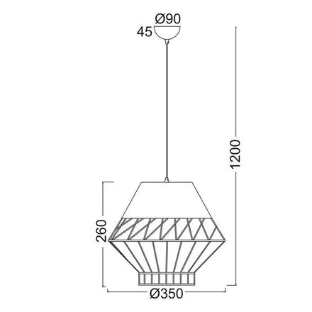 ACA Lighting Vintage závěsné svítidlo OD8070BK