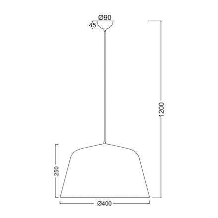 ACA Lighting Prim závěsné svítidlo OD8072GY