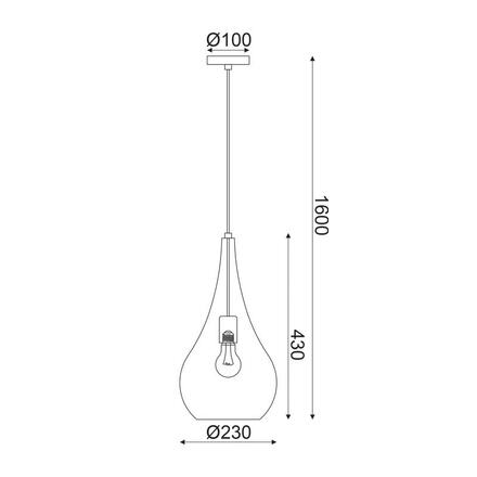 ACA Lighting Style závěsné svítidlo OD90901PC