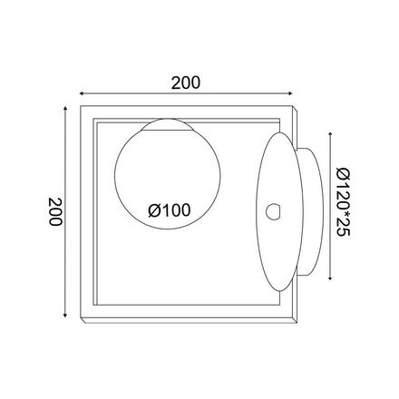 ACA Lighting nástěnné svítidlo 1xG9 QUADRO černá + bílá 22X15X20CM OD91221W