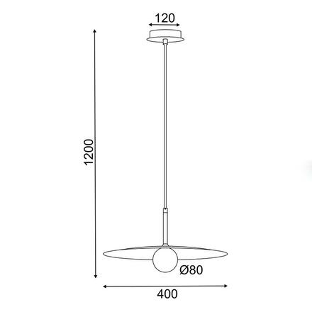 ACA Lighting závěsné svítidlo 1xG9 AFINAR černá kov + matné sklo D40X120CM OD94451PB