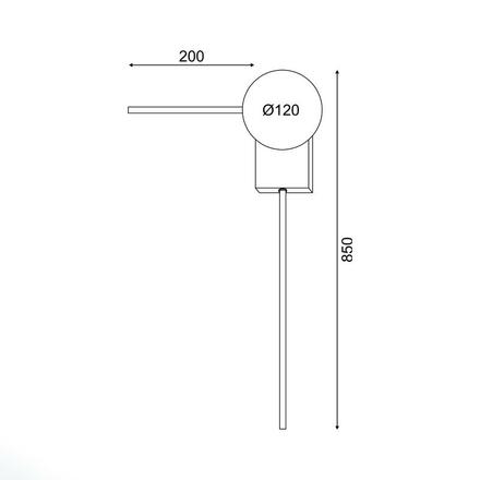 ACA Lighting nástěnné svítidlo 1xG9 CYCLOPS černá + bílá 30X17X85CM OD94581WLB