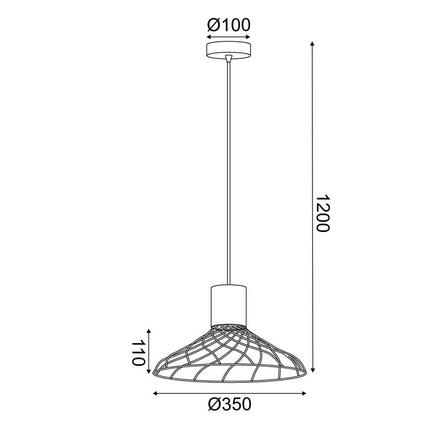 ACA Lighting závěsné svítidlo 1xGU10 TORNADE kov černá + dřevo D35X120CM OD95301PB