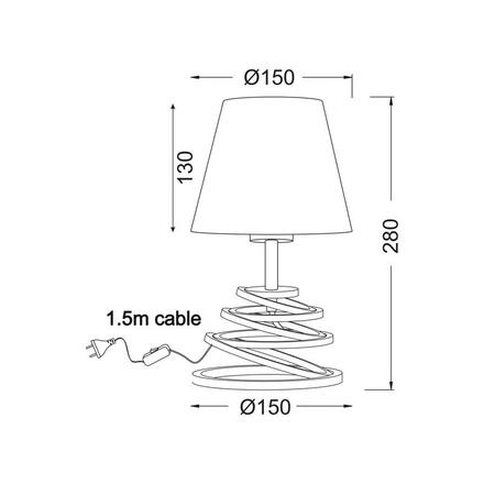 ACA Lighting Floor&Table stolní svítidlo OYD10134BTL1