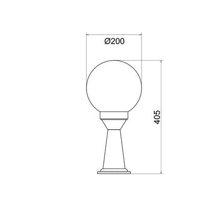 ACA Lighting Garden lantern venkovní stojanové svítidlo PLGM3W