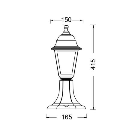 ACA Lighting Garden lantern stojanové svítidlo PLGP3B