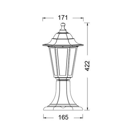 ACA Lighting Garden lantern stojanové svítidlo PLGQ3B