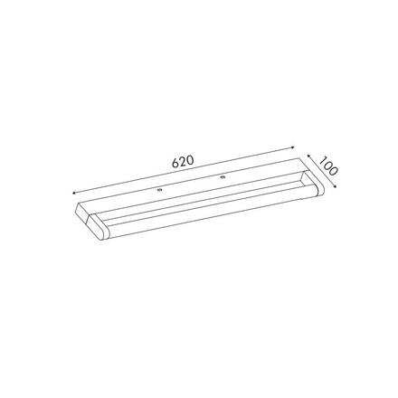 ACA Lighting nástěnné svítidlo BATI LED 12W 780lm 4000K mosaz hliník 620mm PN2834LED62BR