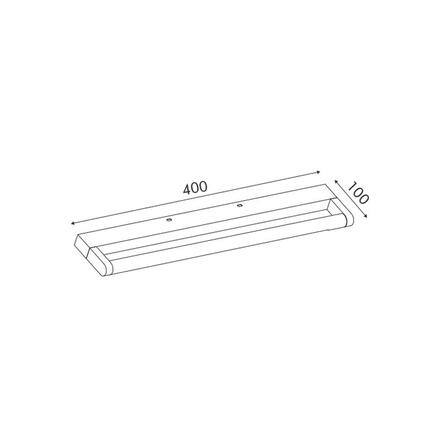 ACA Lighting nástěnné svítidlo BATI LED 6W 380lm 3000K mosaz hliník 400mm PN283LED40BR