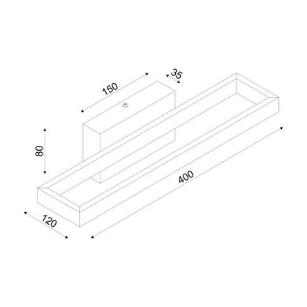 ACA Lighting nástěnné svítidlo LED 12W 3000K 780lm AELIA černá IP20 40X12X8CM PN30LEDW40BK