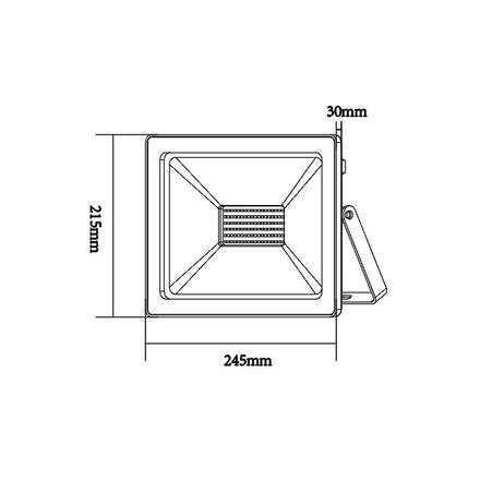 ACA Lighting bílá LED SMD reflektor IP66 100W 6000K 9000Lm 230V Ra80 Q10060W