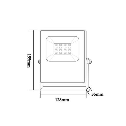 ACA Lighting černá LED SMD reflektor IP66 10W RGBW 230V Q10RGBW