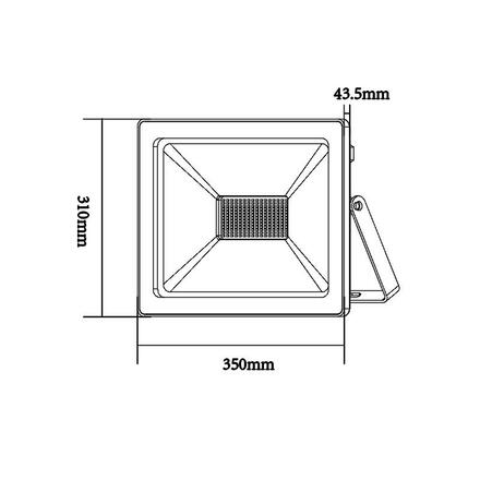 ACA Lighting bílá LED SMD reflektor IP66 150W 3000K 12000Lm 230V Ra80 Q15030W