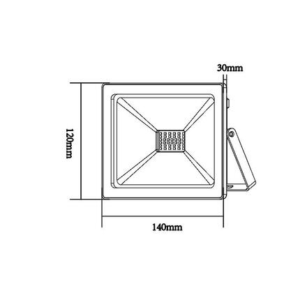 ACA Lighting bílá LED SMD reflektor IP66 30W 6000K 2650Lm 230V Ra80 Q3060W