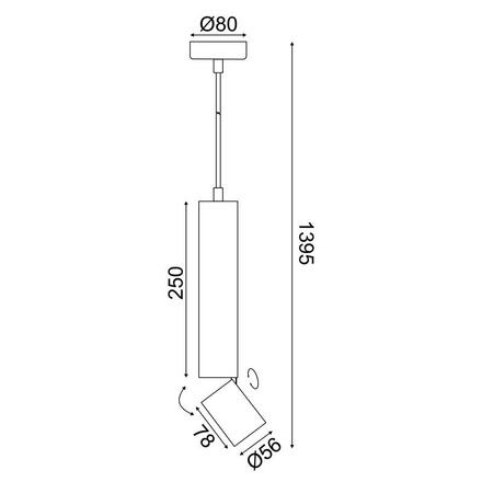 ACA Lighting závěsné svítidlo 1XGU10 BABEL černá kov IP20 D5,6XD8XH140CM RA3551PBK