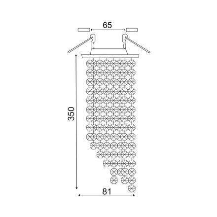 ACA Lighting Crystal zapuštěné svítidlo S7009