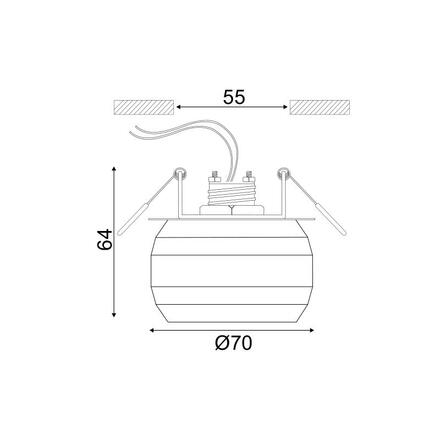 ACA Lighting Crystal zapuštěné svítidlo SD8048T5G9